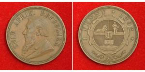 1 Penny Sudáfrica (1910 - ) Bronce Paul Kruger (1825 - 1904)