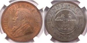 1 Penny Sudáfrica (1910 - ) Bronce Paul Kruger (1825 - 1904)