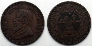 1 Penny Sudáfrica (1910 - ) Bronce Paul Kruger (1825 - 1904)