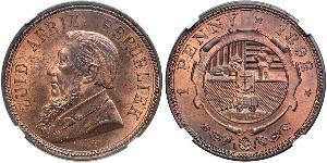 1 Penny Sudáfrica (1910 - ) Bronce Paul Kruger (1825 - 1904)