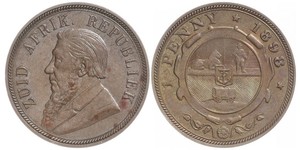 1 Penny Sudáfrica (1910 - ) Bronce Paul Kruger (1825 - 1904)