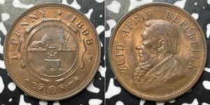 1 Penny Sudáfrica (1910 - ) Bronce Paul Kruger (1825 - 1904)