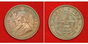 1 Penny Sudáfrica (1910 - ) Bronce Paul Kruger (1825 - 1904)