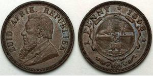 1 Penny Sudáfrica (1910 - ) Bronce Paul Kruger (1825 - 1904)