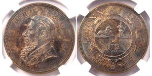 1 Penny Sudáfrica (1910 - ) Bronce Paul Kruger (1825 - 1904)