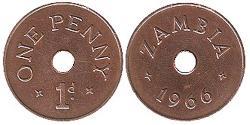 1 Penny Zambia (1964 - ) Bronce 
