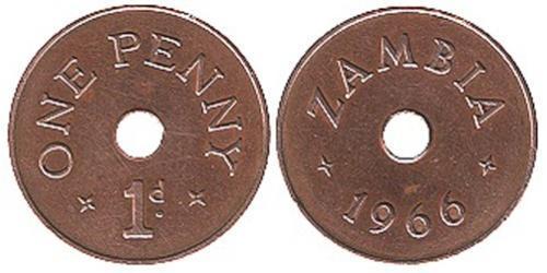 1 Penny Zambia (1964 - ) Bronce 