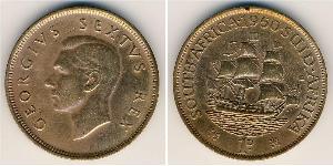 1 Penny Afrique du Sud (1910 - ) Bronze George VI (1895-1952)