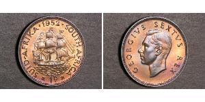 1 Penny Afrique du Sud (1910 - ) Bronze George VI (1895-1952)