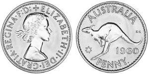 1 Penny Australie (1939 - ) Bronze Elizabeth II (1926-2022)