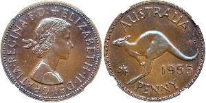 1 Penny Australie (1939 - ) Bronze Elizabeth II (1926-2022)