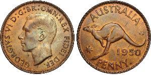 1 Penny Australie (1939 - ) Bronze George VI (1895-1952)