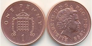1 Penny Feriind Kiningrik (1922-) Bronze Elizabeth II (1926-2022)