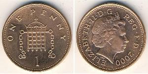 1 Penny Feriind Kiningrik (1922-) Bronze Elizabeth II (1926-2022)