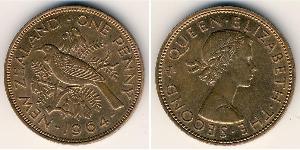 1 Penny Neuseeland Bronze Elizabeth II (1926-2022)
