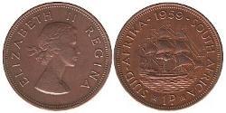 1 Penny South Africa (1910 - ) Bronze Elizabeth II (1926-2022)