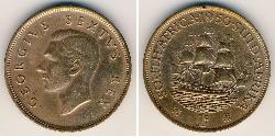 1 Penny South Africa (1910 - ) Bronze George VI (1895-1952)