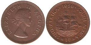 1 Penny Südafrika (1910 - ) Bronze Elizabeth II (1926-2022)