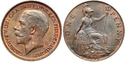 1 Penny United Kingdom of Great Britain and Ireland (1801-1922) Bronze George V of the United Kingdom (1865-1936)