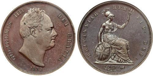 1 Penny United Kingdom of Great Britain and Ireland (1801-1922) Bronze William IV (1765-1837)