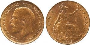 1 Penny Vereinigtes Königreich von Großbritannien und Irland (1801-1922) Bronze George V (1865-1936)