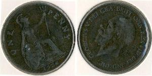 1 Penny Vereinigtes Königreich von Großbritannien und Irland (1801-1922) Bronze George V (1865-1936)