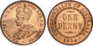 1 Penny Ôstralie (1788 - 1939) Bronze George V (1865-1936)