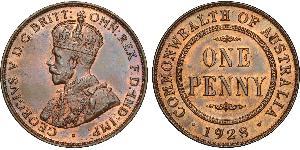 1 Penny Ôstralie (1788 - 1939) Bronze George V (1865-1936)