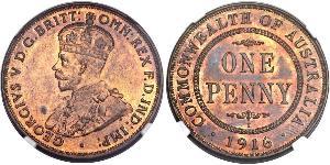 1 Penny Ôstralie (1788 - 1939) Bronze George V (1865-1936)