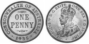 1 Penny Ôstralie (1788 - 1939) Bronze George V (1865-1936)
