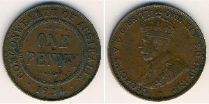 1 Penny Australia (1788 - 1939) Bronzo Giorgio V (1865-1936)