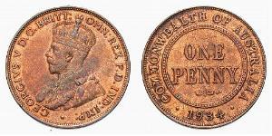 1 Penny Australia (1788 - 1939) Bronzo Giorgio V (1865-1936)