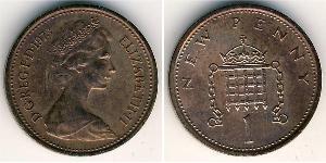 1 Penny Regno Unito (1922-) Bronzo Elisabetta II (1926-2022)