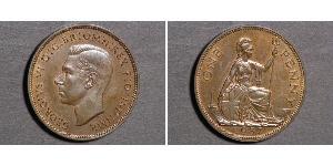 1 Penny Regno Unito (1922-) Bronzo Giorgio VI (1895-1952)