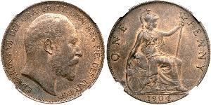 1 Penny Regno Unito di Gran Bretagna e Irlanda (1801-1922) Bronzo Edoardo VII (1841-1910)