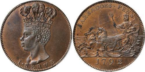 1 Penny Barbados Cobre 