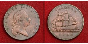 1 Penny Bermudas Cobre Jorge III (1738-1820)
