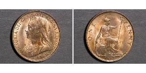 1 Penny Reino Unido de Gran Bretaña e Irlanda (1801-1922) Cobre Victoria (1819 - 1901)