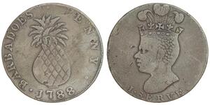 1 Penny Barbados Copper 