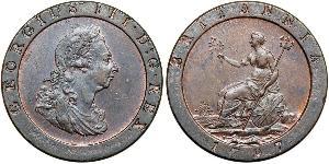 1 Penny Kingdom of Great Britain (1707-1801) Copper George III (1738-1820)