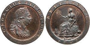 1 Penny Kingdom of Great Britain (1707-1801) Copper George III (1738-1820)