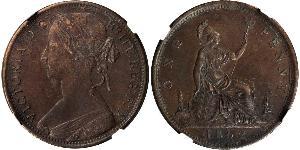 1 Penny United Kingdom of Great Britain and Ireland (1801-1922) Copper Victoria (1819 - 1901)