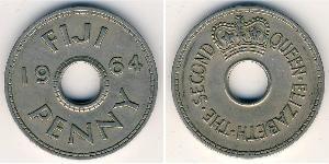 1 Penny Fiji (1970 - ) Copper/Nickel Elizabeth II (1926-2022)