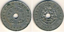 1 Penny Southern Rhodesia (1923-1980) Copper/Nickel George VI (1895-1952)