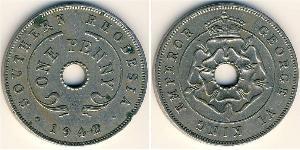 1 Penny Southern Rhodesia (1923-1980) Copper/Nickel George VI (1895-1952)
