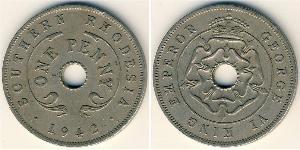 1 Penny Southern Rhodesia (1923-1980) Copper/Nickel George VI (1895-1952)