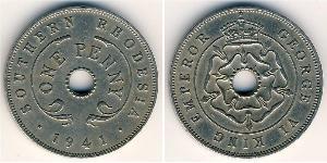 1 Penny Southern Rhodesia (1923-1980) Copper/Nickel George VI (1895-1952)