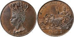 1 Penny Barbade Cuivre 