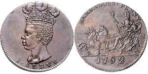 1 Penny Barbade Cuivre 
