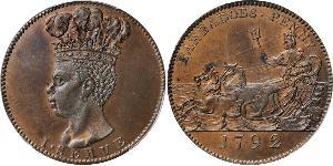 1 Penny Barbade Cuivre 